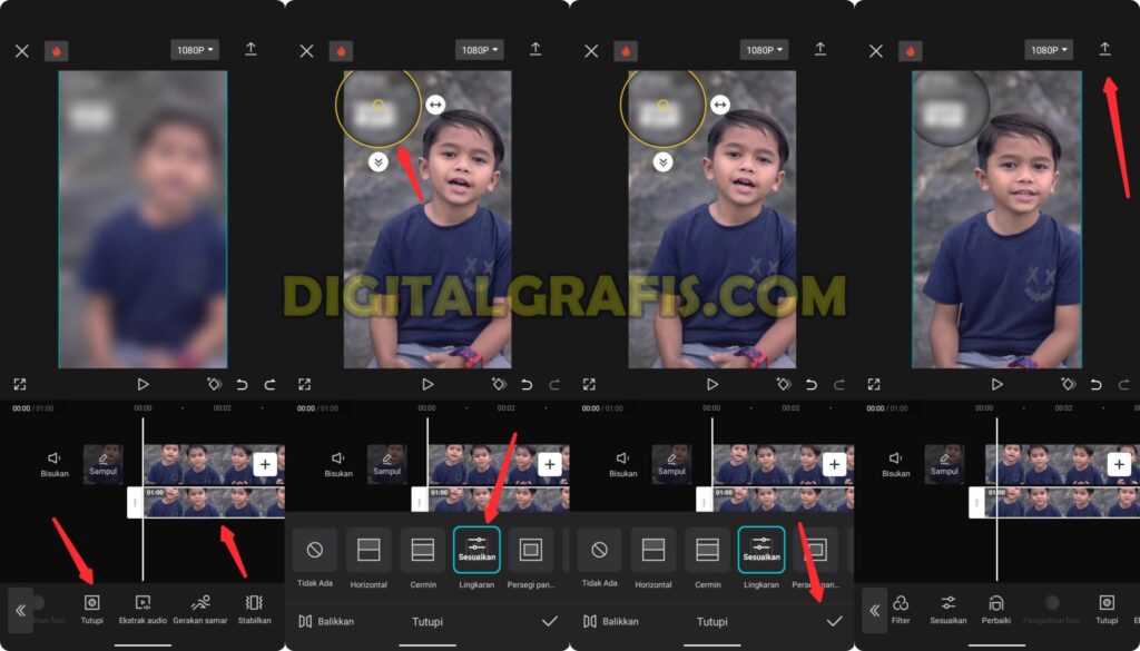 Cara Blur Video di Bagian Tertentu di Capcut